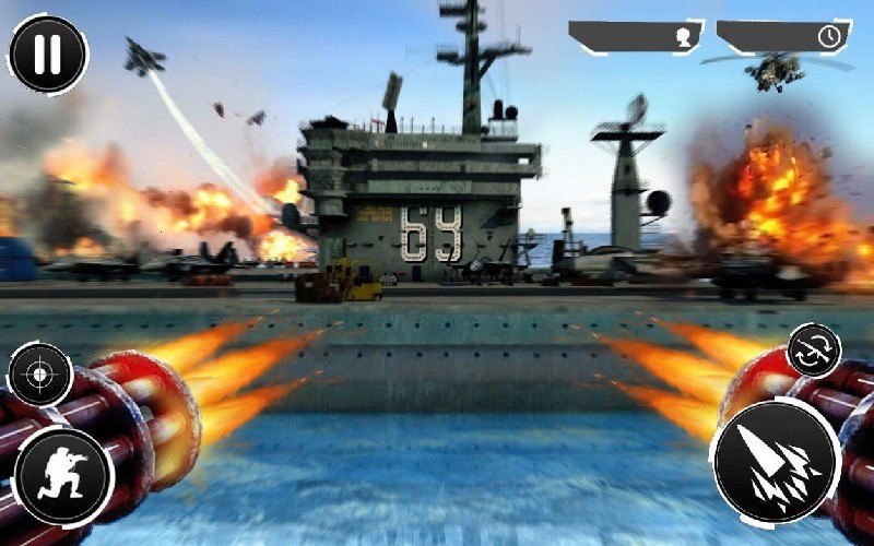 APK de artilheiro da marinha atirar guerra 3D MOD imagem 1